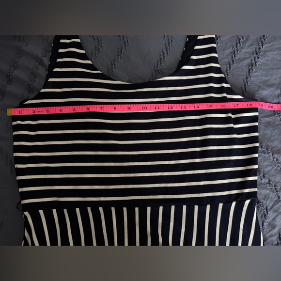 The Loft Navy Striped Sleeveless Dress - Picture 9 of 10